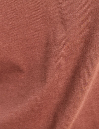 T-shirt manches courtes marron femme