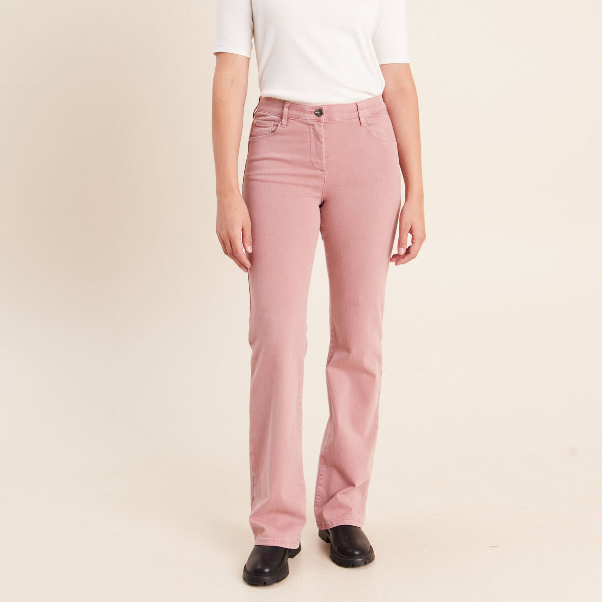 Jean magique L'Unique coupe bootcut rose femme