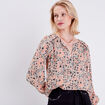 Blouse manches longues orange corail femme