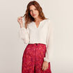 T-shirt manches longues ecru femme