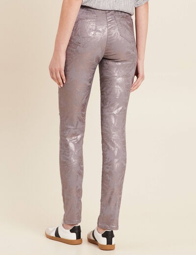 Pantalon ajusté marron femme