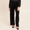 Pantalon &agrave; sequins noir femme