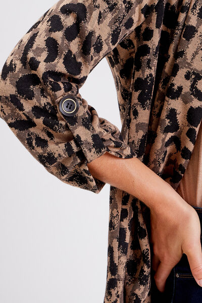 Veste droite avec col cascade noir femme