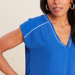 T-shirt manches courtes bleu electrique femme