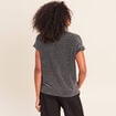 T-shirt manches courtes gris argent femme