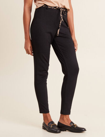 Pantalon jogging réversible noir femme