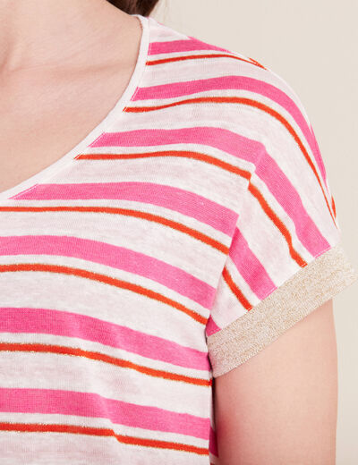 T-shirt manches courtes orange femme