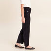 Jean taille haute en velours denim brut femme
