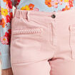Jean carotte 7/8ème rose pastel femme