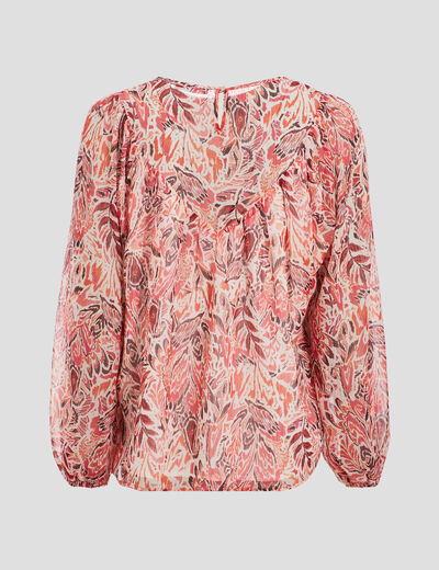 Blouse manches longues rose fushia femme