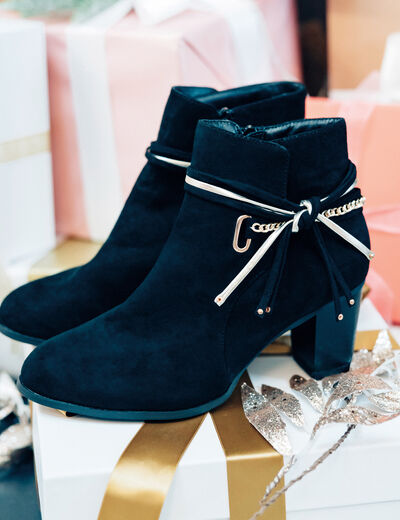 Bottines à talons noir femme