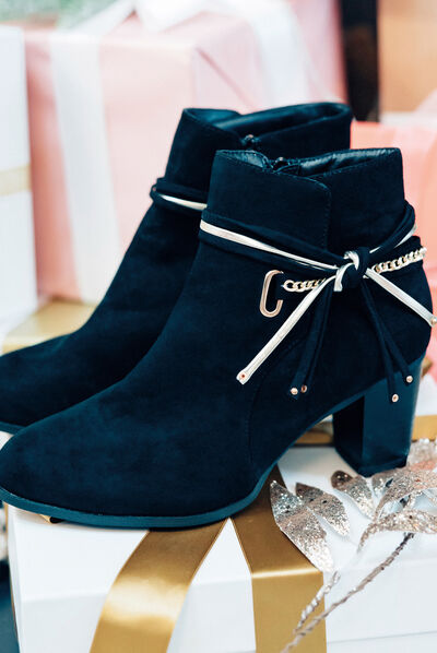 Bottines à talons noir femme