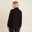 Gilet zippé manches longues noir femme
