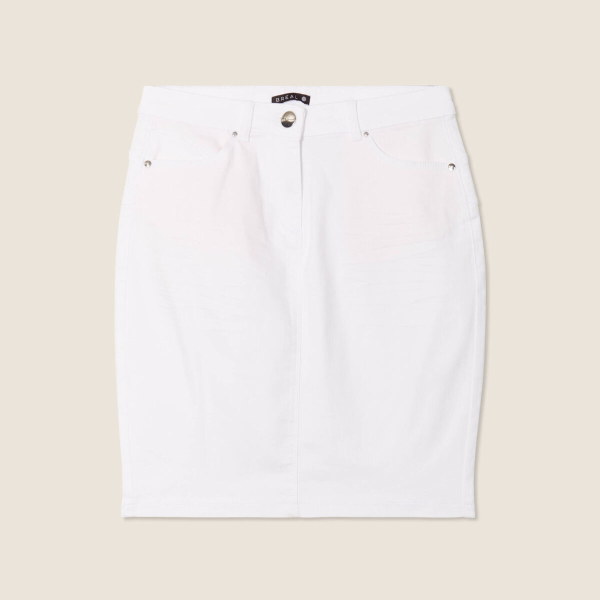 Jupe droite blanc femme