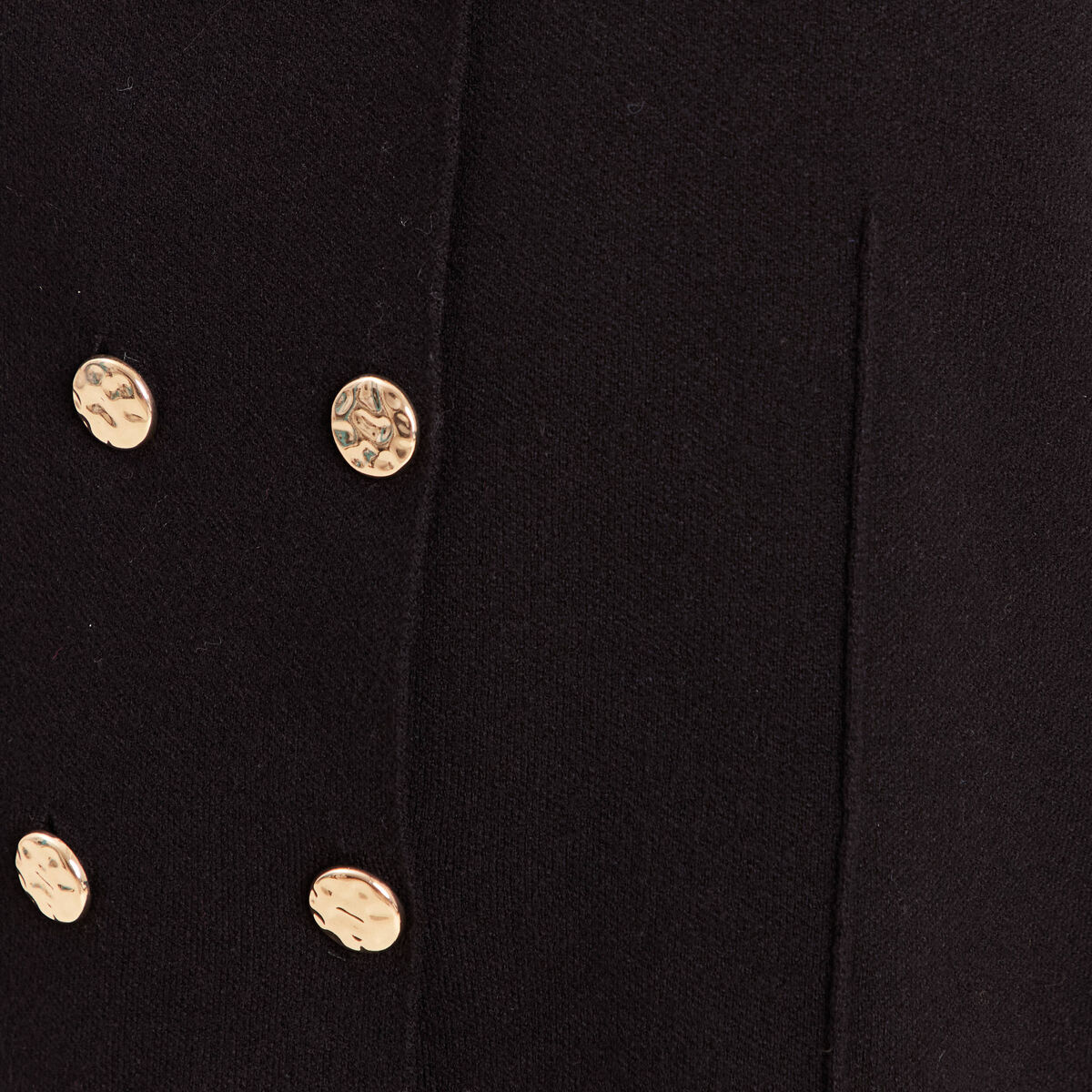 Gilet court cintr&eacute; sans manches col v noir femme