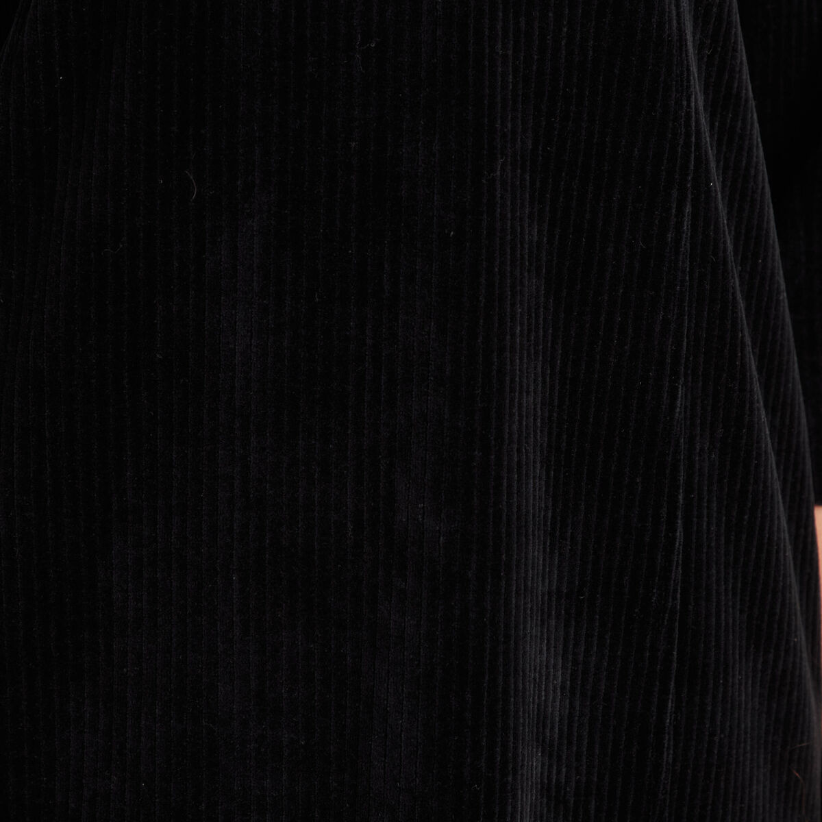 Robe droite velours noir femme