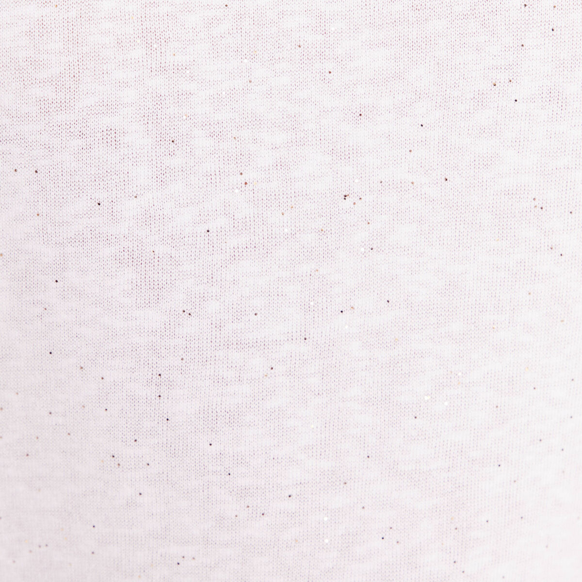 T-shirt &agrave; paillettes manches courtes blanc femme