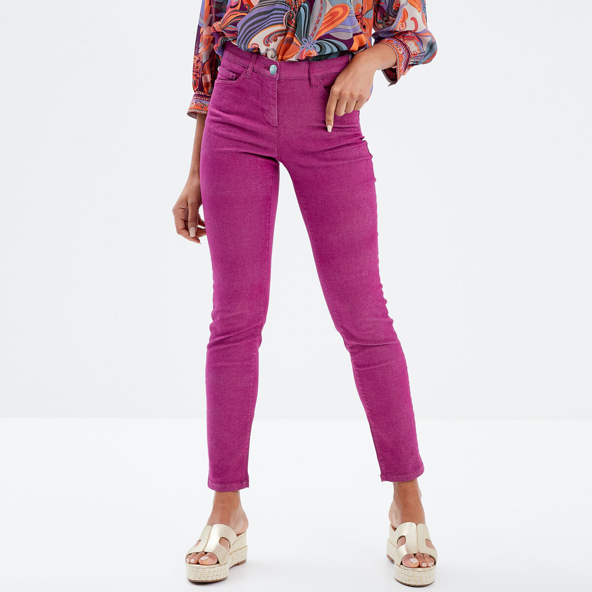 Pantalon magique ajusté taille standard violet clair femme
