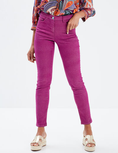 Pantalon magique ajusté taille standard violet clair femme