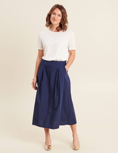 T-shirt manches courtes ecru femme