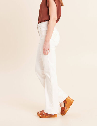 Jean magique L'Unique coupe bootcut blanc femme