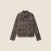 Veste droite doubl&eacute;e beige femme