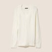 Pull manches longues ecru femme