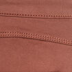 Pantalon coupe ajust&eacute;e taille haute marron femme