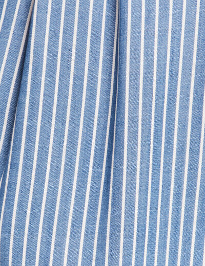 Pantalon large en lyocell bleu femme