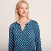 T-shirt manches 3/4 bleu foncé femme