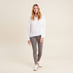 Blouse manches longues ecru femme