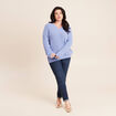 Pull manches longues bleu ciel femme