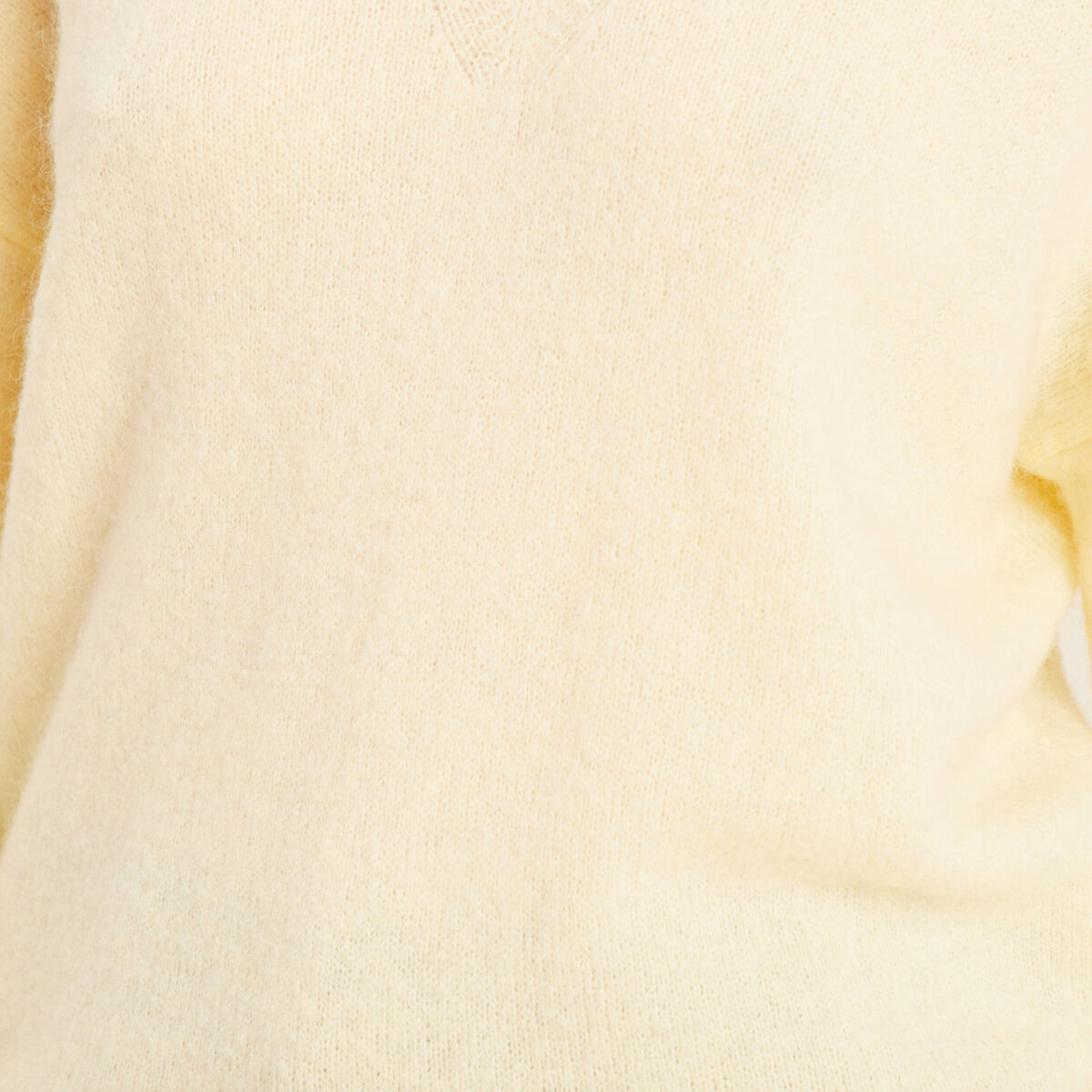 Pull manches longues jaune clair femme