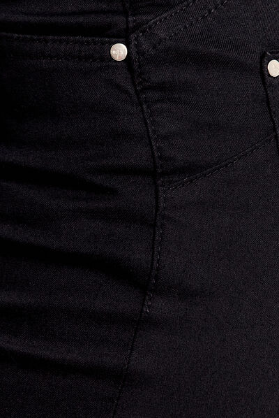 Pantalon léger taille standard 7/8ème noir femme