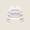 Pull manches longues blanc femme