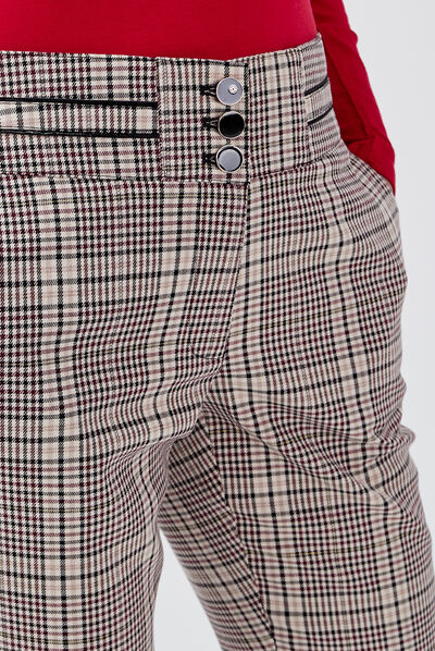 Pantalon droit ecru femme