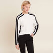 Pull manches longues blanc femme