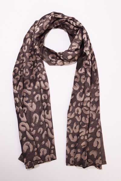 Foulard taupe femme