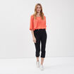 Blouse manches 3/4 orange clair femme