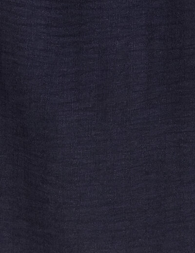 Blouse manches courtes bleu marine femme