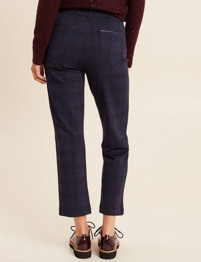 Pantalon droit bleu marine femme