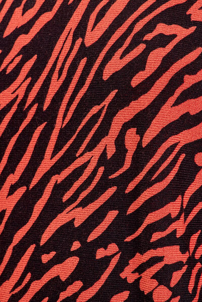 Pull manches longues orange foncé femme