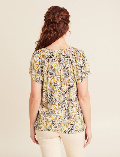 Blouse manches courtes vert femme