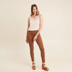 Débardeur thermo-douceur bretelles fines beige femme