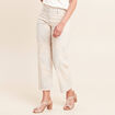 Jean r&eacute;versible droit 7/8&egrave;me beige femme