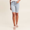 Bermuda ajust&eacute; en jean denim double stone femme