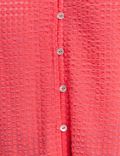 Blouse manches 3/4 rose cerise femme