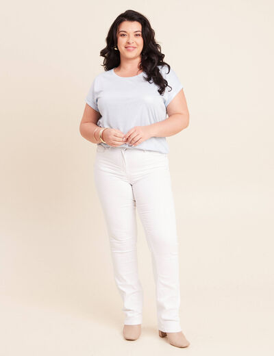 T-shirt manches courtes bleu ciel femme