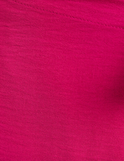 Pantalon coupe large portefeuille rose fushia femme