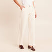 Pantalon coupe droite taille standard ivoire femme